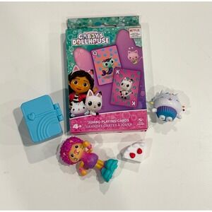 Gabbys Dollhouse Jumbo Playing Cards Spin Master DJ Catnip Cakey Cat Toy Lot